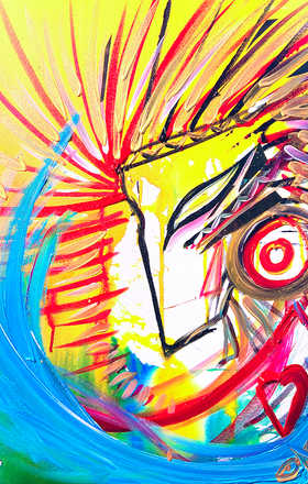 Mayan mask AB2243-2-7