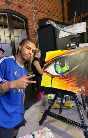 Jayyy Santi · AB2875-2-1 · Round 2 Easel 1