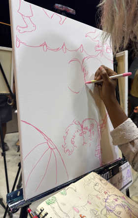 Gazlene Battle · AB3014-1-5 · Round 1 Easel 5