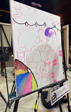 Gazlene Battle · AB3014-1-5 · Round 1 Easel 5