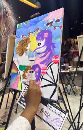 Gazlene Battle · AB3014-1-5 · Round 1 Easel 5