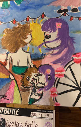 Gazlene Battle · AB3014-1-5 · Round 1 Easel 5